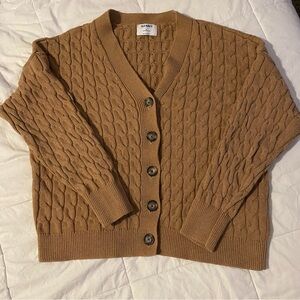 Old Navy Women's Tan Cable Knit Cardigan
